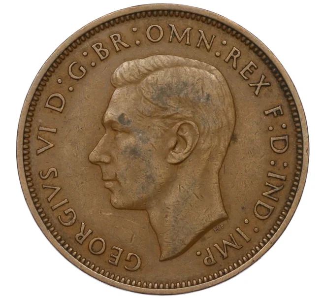 Монета 1 пенни 1938 года Великобритания (Артикул T11-08282)