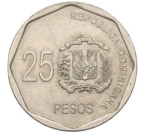 25 песо 2008 года Доминиканская республика