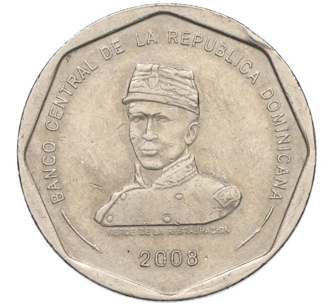 Монета 25 песо 2008 года Доминиканская республика (Артикул T11-08284)