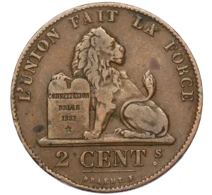 2 сантима 1861 года Бельгия
