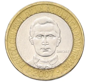 5 песо 2007 года Доминиканская республика