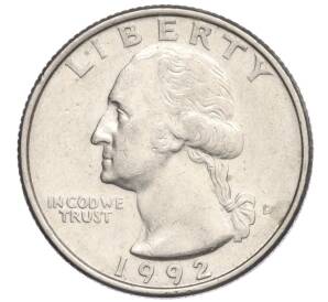 1/4 доллара (25 центов) 1992 года D США