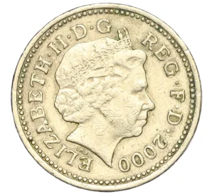 1 фунт 2000 года Великобритания
