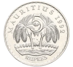 5 рупий 1992 года Маврикий