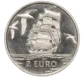 Монета 2 евро 1997 года Нидерланды «Внутренняя навигация — корабль и 3 чайки» (Артикул T11-08422)