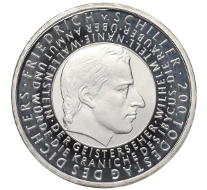 10 евро 2005 года G Германия «200 лет со дня смерти Фридриха Шиллера»