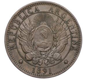 2 сентаво 1891 года Аргентина