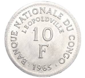 10 франков 1965 года Конго (ДРК) — Фото №2