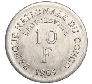 10 франков 1965 года Конго (ДРК) — Фото №2