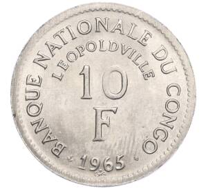 10 франков 1965 года Конго (ДРК) — Фото №2