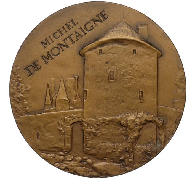 Настольная медаль 1984 года ЛМД «Мишель де Монтень» (Артикул: K12-17870) — Фото №2