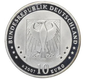 10 евро 2007 года D Германия «175 лет со дня рождения Вильгельма Буша»