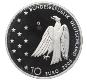 10 евро 2008 года G Германия «125 лет со дня рождения Франца Кафки»