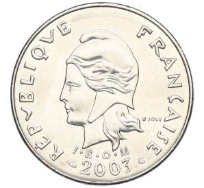 20 франков 2003 года Новая Каледония