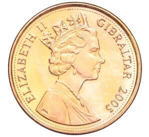 1 пенни 2005 года Гибралтар — Фото №2
