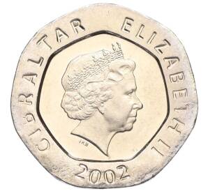 20 пенсов 2002 года Гибралтар — Фото №2