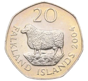 20 пенсов 2004 года Фолклендские острова