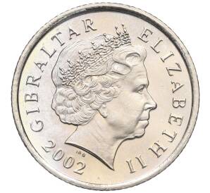 10 пенсов 2002 года Гибралтар — Фото №2