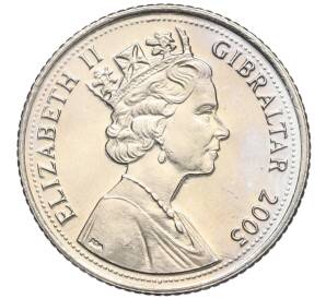 10 пенсов 2005 года Гибралтар — Фото №2