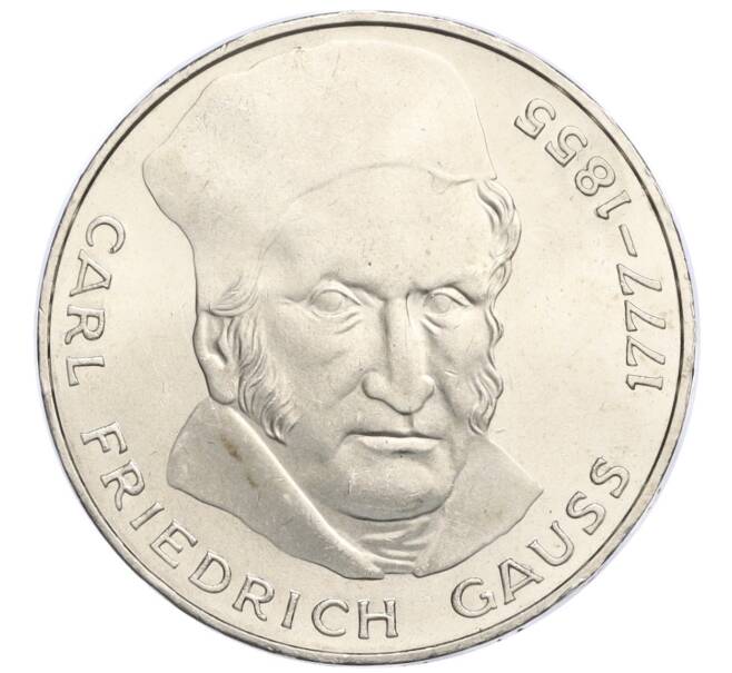 Монета 5 марок 1977 года J Германия «200 лет со дня рождения Карла Фридриха Гаусса» (Артикул M2-74510)