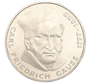 5 марок 1977 года J Германия «200 лет со дня рождения Карла Фридриха Гаусса»