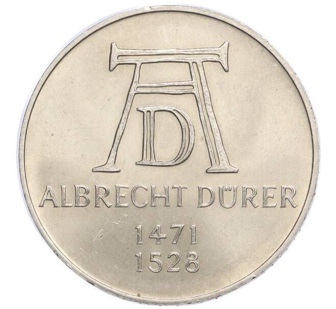 Монета 5 марок 1971 года D Германия «500 лет со дня рождения Альбрехта Дюрера» (Артикул M2-74523)