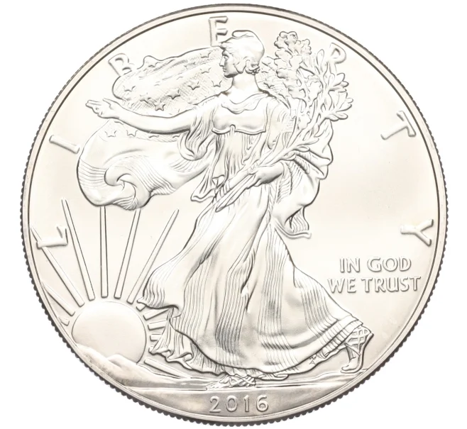 Монета 1 доллар 2016 года США «Шагающая Свобода» (Артикул M2-74555)