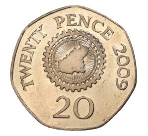 20 пенсов 2009 года Гернси — Фото №1