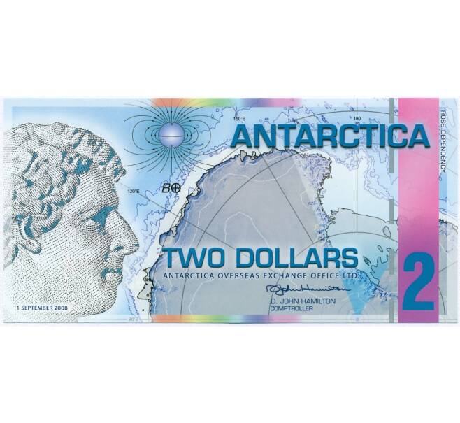 2 антарктических доллара 2008 года Антарктика (Артикул K12-18489)