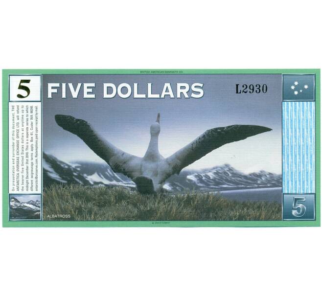 5 антарктических долларов 2001 года Антарктика (Артикул K12-18496)
