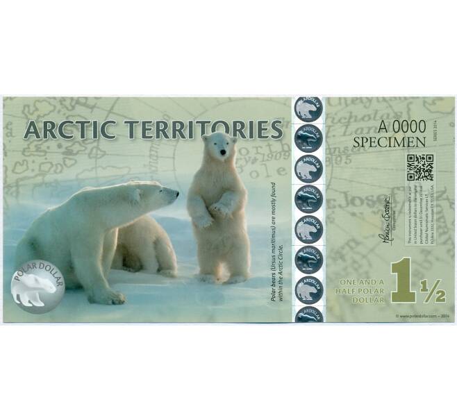 1 1/2 полярного доллара 2014 года Арктические территории (Артикул K12-18501)