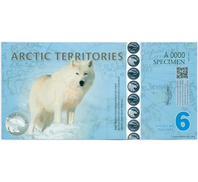 6 полярных долларов 2013 года Арктические территории (Артикул K12-18507)