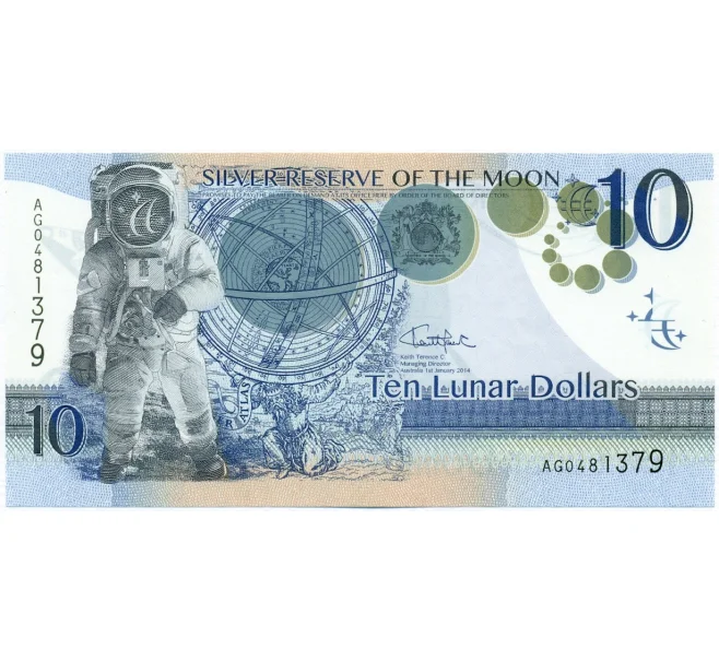 10 лунных долларов 2014 года Австралия (Unusual) (Артикул K12-18534)
