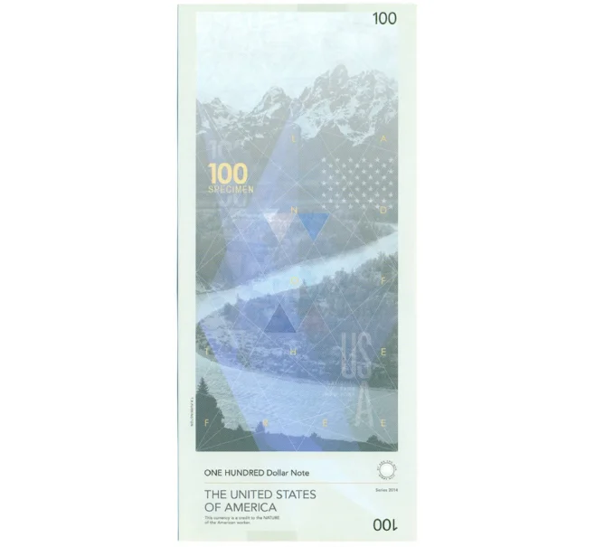 100 долларов 2014 года США (Unusual) (Артикул K12-18541)