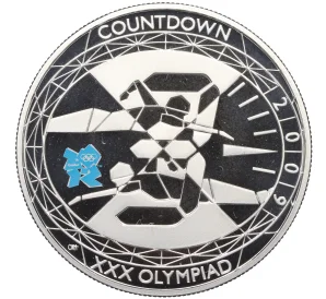 5 фунтов 2009 года Великобритания «XXX летние Олимпийские Игры в Лондоне 2012 — Плавание»