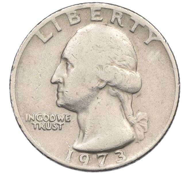 Монета 1/4 доллара (25 центов) 1973 года США (Артикул T11-08466)