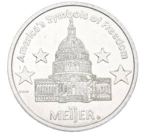Жетон компании Meijer «Символы свободы Америки — Белоголовый орлан» США
