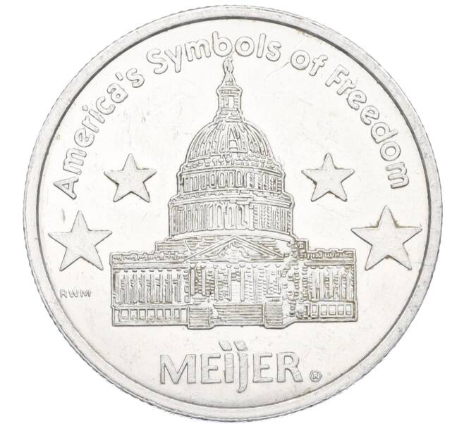 Жетон компании Meijer «Символы свободы Америки — Белоголовый орлан» США (Артикул K12-18809)