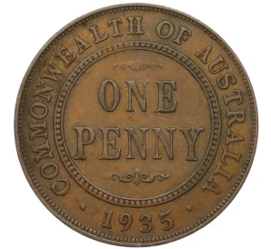 1 пенни 1935 года Австралия