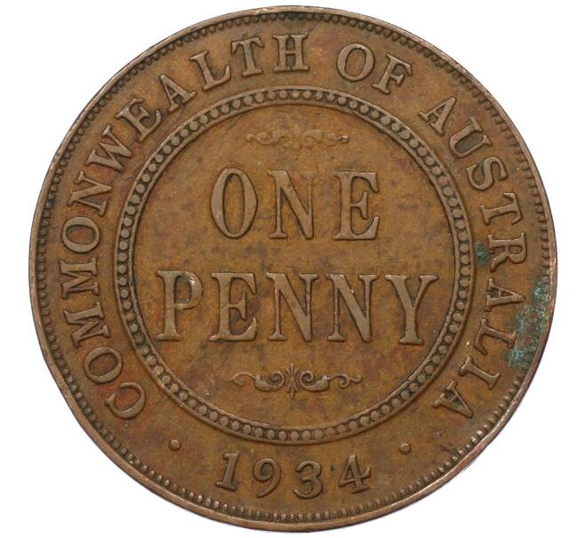 Монета 1 пенни 1934 года Австралия (Артикул M2-74614)
