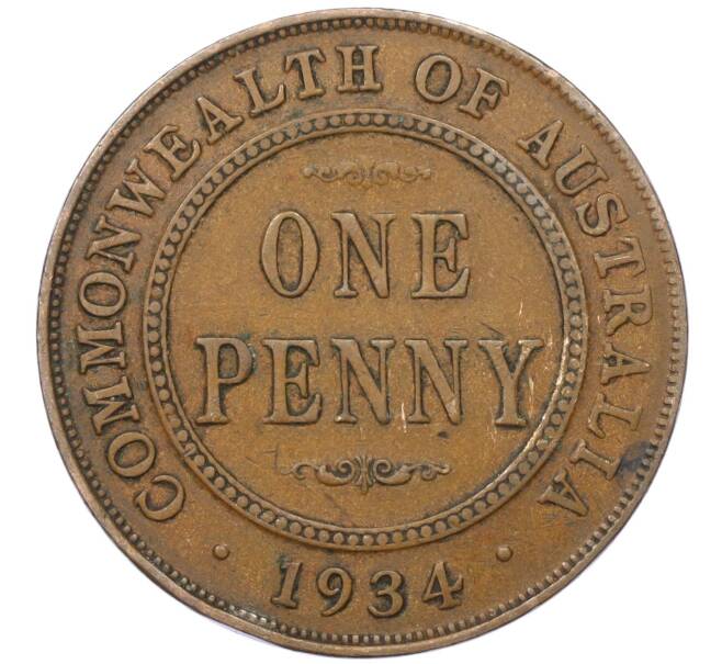 Монета 1 пенни 1934 года Австралия (Артикул M2-74629)