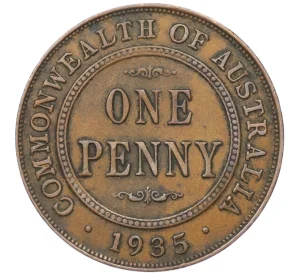 1 пенни 1935 года Австралия