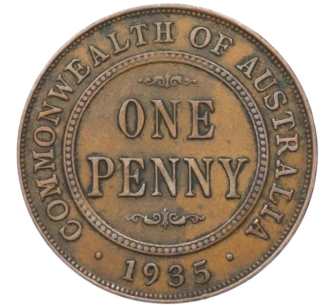 Монета 1 пенни 1935 года Австралия (Артикул M2-74647)