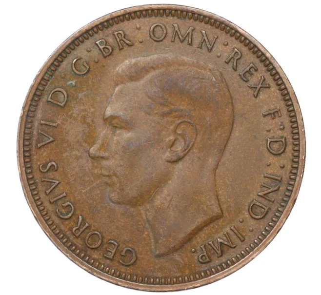 Монета 1/2 пенни 1938 года Австралия (Артикул M2-74658)