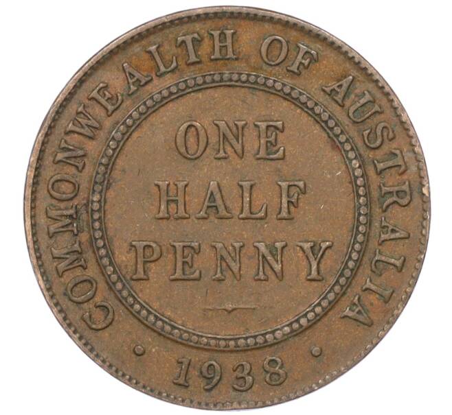 Монета 1/2 пенни 1938 года Австралия (Артикул M2-74669)