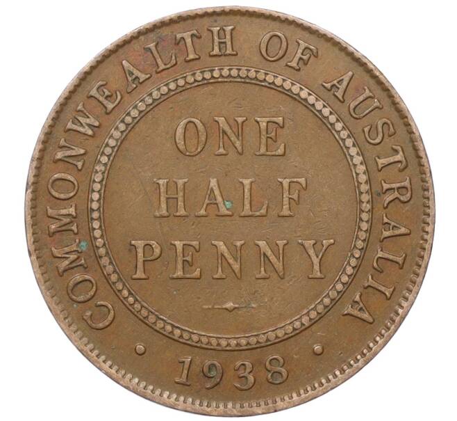 Монета 1/2 пенни 1938 года Австралия (Артикул M2-74687)