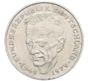 2 марки 1988 года D Западная Германия (ФРГ) «Курт Шумахер»