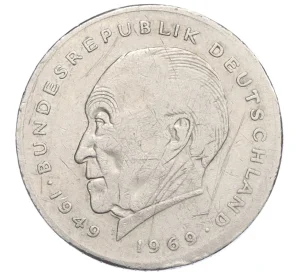 2 марки 1986 года J Западная Германия (ФРГ) «Конрад Аденауэр»