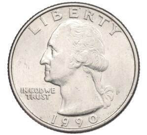 1/4 доллара (25 центов) 1990 года P США