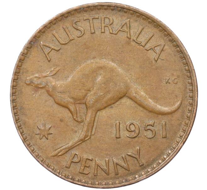 Монета 1 пенни 1951 года Австралия (Артикул M2-74730)